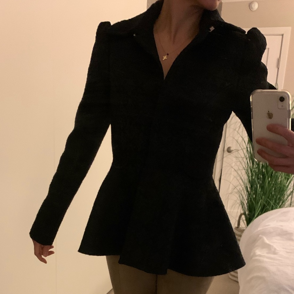 Baroque style wool blend coat